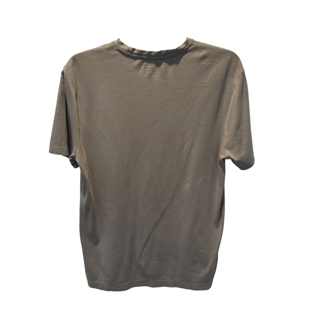 Banana Republic Luxe Touch Tee Mens Small Olive Green 100% Cotton Crewneck Shirt